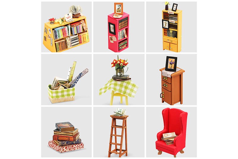 Maison de poupée Sam's Study Room