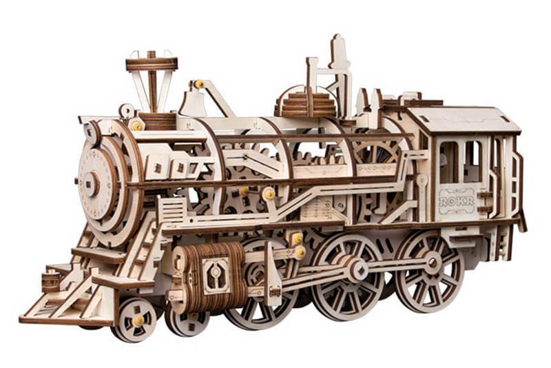 Locomotive Mécanique Puzzle 3D Bois