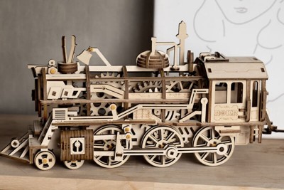 Locomotive Mécanique Puzzle 3D Bois