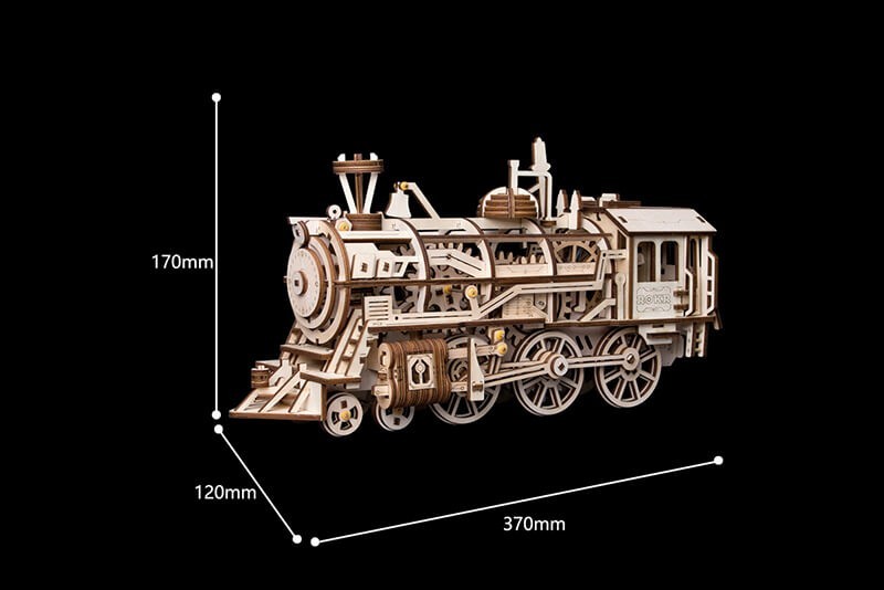 Locomotive Mécanique Puzzle 3D Bois