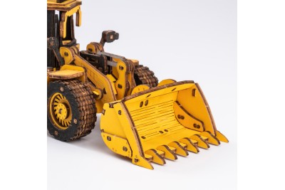 Puzzle Bulldozer en bois