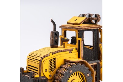 Puzzle Bulldozer en bois