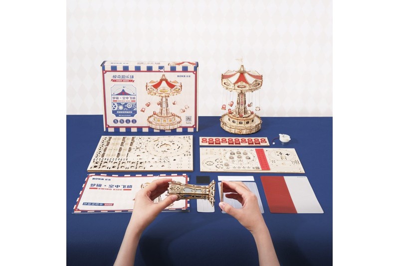 Puzzle 3D En Bois ROKR Gravity Swing - Pendule à Construire, Jeu éducatif Pour Adultes Et Ados